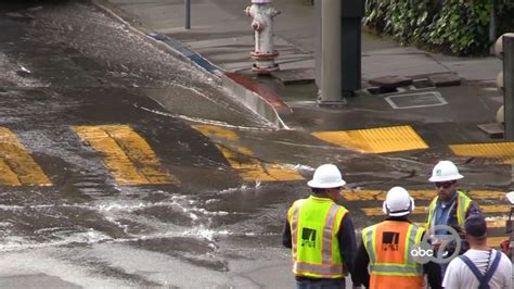 Natural gas leak, water main break closes streets in San Francisco, evacuations still in place